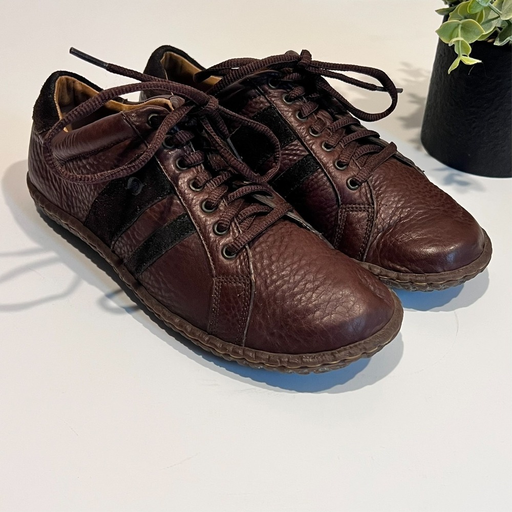 BORN‎ B.O.C. Sneakers Shoes Brown Leather 2-Tone Casual Preppy Men Size 9.5/41